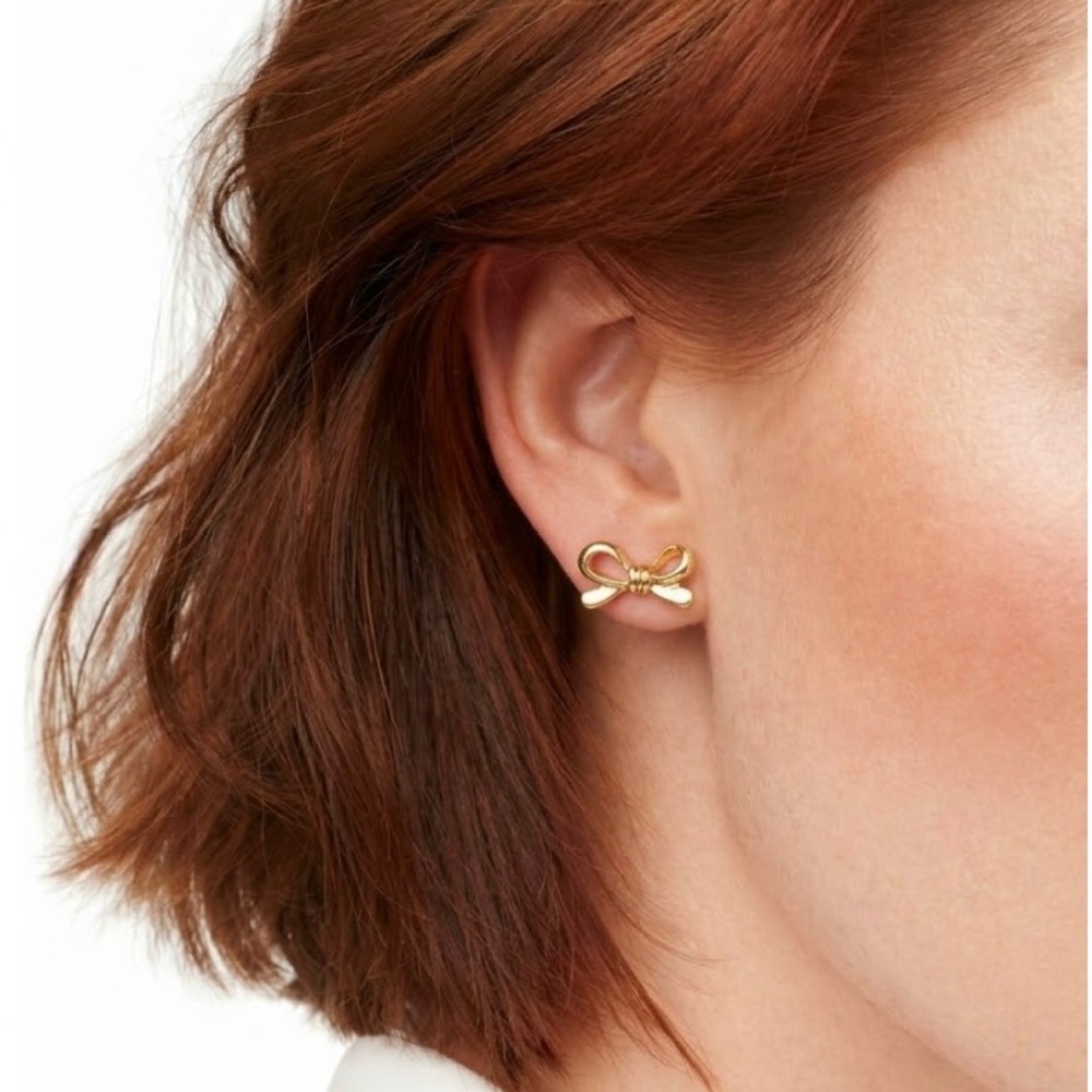Open Bow Stud Earrings (NWT) - Picture 4 of 6